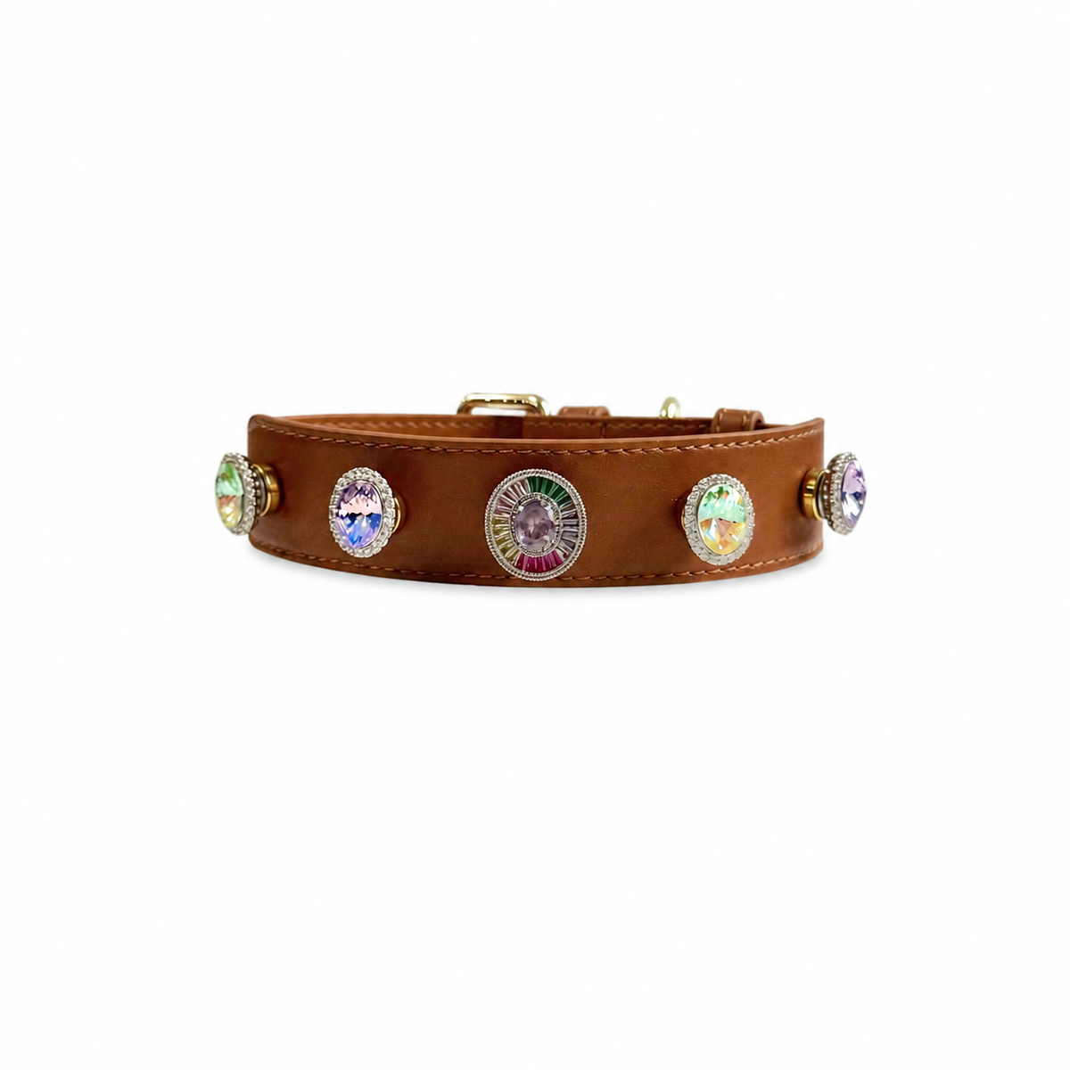 Adjustable Soft-Fit Crystal Dog Collar – Gentle, Secure & Stylish